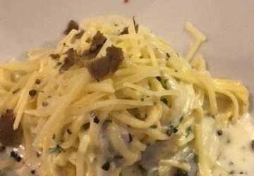 Pasta met Bagòs en truffel